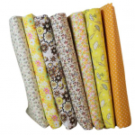 7 tk 25x25 cm puuvillasest riidest lilleline t&auml;piline kimp isetegemise lapit&ouml;&ouml; lapitekkriie roheline