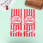 50 tk punane vertikaalne riba popkorni kilekott lumi kr&otilde;beda nugati k&uuml;psise-leiva r&ouml;stsaiakott Tavap&auml;rane k&uuml;psetiste kott s&uuml;nnip&auml;evapeoks