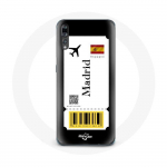 Coque pour Huawei P20 Billet d'avion Madrid Espagne