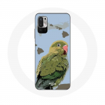 &Uuml;mbris Xiaomi Redmi Note 10 5G Parakeets Birds jaoks, roheline