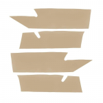 Pehmest nahast uksepaneeli kate mudelile Mazda 3 2011 2012 2013 4tk auto esi- ja tagaukse paneeli katte kaitsekleebise &auml;&auml;ris must