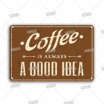 Kohvisildi plekk-plaat, vintage-tahvel, metallplaat, kohvimen&uuml;&uuml;, retro-seina kunstplakatid kohvikule, k&ouml;&ouml;gile, elutuppa, kodu, seinakunst 20x30cm