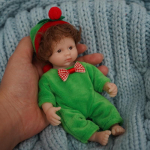 6-tolline Mini Stupid Cute Rebirth Doll Pehme puutega kogu kehaga vin&uuml;&uuml;l Solid Reborn nukud lastele Kandke j&otilde;uluvankri simulatsiooniga nukule lapsele &uuml;llatuskingitusi