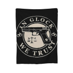In Glock We Trust tekk Pehme soe flanellist tekk voodipesuks Elutoa piknikureisi kodudiivan 75x100cm 30x40in