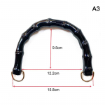 Kangasanga kootud koti tarvik Kootud koti k&auml;epide imiteerib bambusest kotirihma karbi k&auml;epidet kilekoti k&auml;epide koos D-pandlaga isetehtud must as the picture