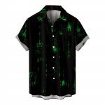 Meeste vabaaja rev&auml;&auml;ridega rannapuhkuser&otilde;ivaste moodne s&auml;rk Hawaii l&uuml;hikeste varrukatega s&auml;rk One size must