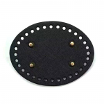 1 tk tarvikud ovaalse koti p&otilde;hjaga PU-nahast 4 neeti, asendus heegeldatud kudumisk&auml;ekoti jaoks must