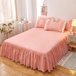 &Uuml;hev&auml;rviline printsessi voodi seelik volangidega voodi seelik libisemiskindel madratsi kate voodilina voodipesu voodi kate madrats kaitsev voodikate 1pc Skirt 120x200cm