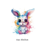 V&auml;rviline pikak&otilde;rvalise k&uuml;&uuml;liku soojus&uuml;lekande kleebis, meisterdamise loomad, kes vaatavad sind, triigitavad kleebised riiete jaoks, T-s&auml;rkide valmistamine, patjade kaunistamine