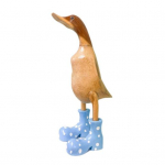 Vaigust pardi kujuke t&auml;piliste vihmasaabastega Wellies loomafiguur M&auml;nguasi Modell Kuju Skulptuur T&ouml;&ouml;laua Aiakaunistus Ornamendifestivali kingitus S sinine