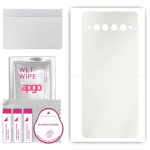 apgo MATTE Protective Skin Sticker for the back compatible with TCL Plex, Wrap Film, Hydrogel Film, Flexible, Soft TPU with positioning layer easy ins