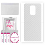 apgo Protective Skin Sticker for the back compatible with Xiaomi Redmi 10X Pro 5G, Wrap Film, Foil, Vinyl - Pattern Transparent Carbon