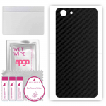 apgo Protective Skin Sticker for the back compatible with Realme 1, Wrap Film, Foil, Vinyl - Pattern Carbon Black