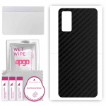 apgo Protective Skin Sticker for the back compatible with Vivo X60 5G, Wrap Film, Foil, Vinyl - Pattern Carbon Black