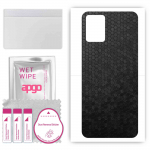 apgo Protective Skin Sticker for the back compatible with Motorola Edge 30 Neo, Wrap Film, Foil, Vinyl - Pattern Black Honeycomb