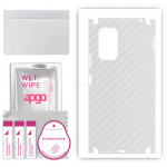 apgo Protective Skin Sticker for the back+sides compatible with Xiaomi Redmi Note 10 Pro Max, Full Wrap Film, Foil, Vinyl - Pattern Transparent Carbon
