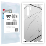 apgo Protective Skin Sticker for the back+sides compatible with Oppo Reno3 5G, Full Wrap Film, Foil, Vinyl - Pattern White Marble