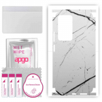 apgo Protective Skin Sticker for the back+sides compatible with Xiaomi Poco F4, Full Wrap Film, Foil, Vinyl - Pattern White Marble