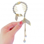 Laste peakatted, metallist vedru kunstp&auml;rliga kaunistus, pikk tups, vastupidav, mitmesugused stiilid igap&auml;evaseks kandmiseks sulamist k&uuml;&uuml;likuk&otilde;rvad hobusesaba pandla juuste aksessuaarid C