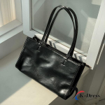 Lihtne suur ruudukujuline ostukott (2 v&auml;rvi) pruun