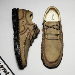 Meeste mokassiinid, k&auml;sitsi valmistatud kummist pehme tald, libisemiskindlad vabaaja nahast kingad 38 must