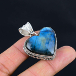 Labradoriit v&auml;&auml;riskivist ripats, soliidne 925 sterling h&otilde;bedane ripats, kingitus unisexile gray