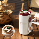 450ml Roostevabast terasest kohvitass Nutikas LED temperatuurin&auml;idik Termospudel Kohvitass Reisimug Soojustatud joogitops