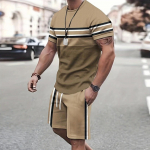 Trend Color Block T-s&auml;rk ja n&ouml;&ouml;riga l&uuml;hikeste p&uuml;kste komplekt Meeste suvine vabaaja sportlik l&uuml;hikeste varrukatega l&uuml;hikeste p&uuml;kste komplekt Meeste suvine vabaaja &uuml;likond XL