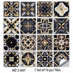 16 tk/komplekt Imiteeritud marmorist PVC keraamilised plaadid plekkide ennetamiseks Renoveeritud isekleepuv paber kodukaunistuseks Dekoratiivkiled seinakleebised 20cm&times;20cm&times;16pcs