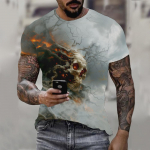 Gothic Skull and Roots 3D prindiga T-s&auml;rk &ndash; Unisex Mystical Fantasy Graphic Tee maatoonides Meeste T-s&auml;rgid 3XL