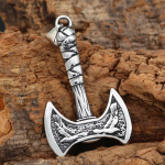 P&otilde;hjamaade viikingi Raven Axe roostevabast terasest amulett talisman ripats kaelakee viikingi kinkekotiga