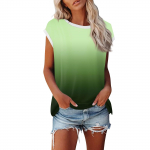 Moodne naiste massiivne &uuml;mara kaelusega l&uuml;hikeste varrukatega s&auml;rk, igap&auml;evane l&uuml;hikeste varrukatega s&auml;rk L