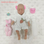 6'' 15cm Mini T&auml;ielikult Silikoonist Keha Reborn Nukud Levi Armas Kiilas Suletud Silmad vasts&uuml;ndinud Beebi Nukud Poistele ja T&uuml;drukutele Laste Peopesa M&auml;ngukaaslane M&auml;nguasi girl doll