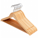 Riideriiul, t&auml;ispuidust riideriiul, libisemiskindlad riided, rippuvad puidust riidetugi, riidekuivatusrest 10 pakk Pack of 20 looduslik
