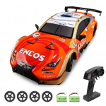 Kaugjuhtimispuldiga Drift Car kaugjuhtimispuldiga auto 1/16 2,4 GHz puldiga v&otilde;idus&otilde;iduauto kergete lastega 2 battery punane