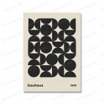 Bauhausi n&auml;itus Linnude geomeetriline abstraktne popkultuur seinakunst l&otilde;uendimaaling plakatid prindib elutoa sisekujunduseks pilte 21x30cm No Framed tumesinine v&auml;rv