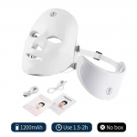 7 v&auml;rvi Led n&auml;omask kaelaga Red Light Therapy Mask Nahka pinguldav Lifting Vananemisvastane Bio-Light Beauty Whitening Avaleht