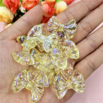 Auguga umbes 21,6mm*28,4mm DIY Kaelakee K&otilde;rvar&otilde;ngad Ehtevalmistamine K&auml;sit&ouml;&ouml; Materjal Liblikahelmed 10tk Akr&uuml;&uuml;lamuletid DIY Helmeslisand kollane