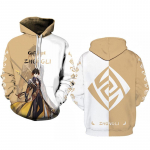 M&auml;ng Genshin Impact Xiao Anime Fashion 3D Print naiste pikkade varrukatega kapuuts Slim Girl Cosplay Oversize kapuutsiga dressipluus XL