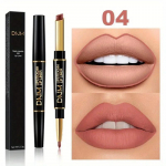 2 in 1 Vibrant Red Lip Liner Matte Velvet huulepulga pliiats Veekindel kauakestev Definition Toitev huulepulk huulemeik 4#