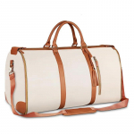 Kokkupandav naiste reisikott, mugav kaasaskantav riiete kott, suure mahutavusega PU-nahast kott Kaasaskantav &auml;rireisikott valge