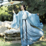 Hanfu meestele ja naistele Hiina Jin-d&uuml;nastia, Wei ja Jin stiilis elegantne r&uuml;&uuml;tellik komplekt 2XL