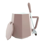 Nordic Style Simple Solid Color Cup Keraamiline veetass Piimatops Hommikus&ouml;&ouml;gitass Teemantkujuline tass