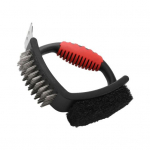 Universaalsed kolm &uuml;hes grillharja kaabitsaga kuumakindlad roostevabast terasest grillipuhastusvahendid gaasis&ouml;e ja tavaliste ahjude jaoks kuldne