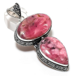 Natural Pink Opal Gemstone 925 Sterling Silver Jewelry Pendant 2.96 r5i14