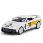1/32 Skaala GTR50 M&auml;nguautode Mudelid Sulamist Diecast V&auml;lk Rajaversioon V&otilde;idus&otilde;iduautode Mudelid Avatavad Uksed Kingitused Poistele valge