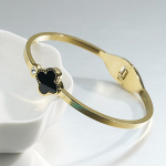 Klassikaline neljaleheline teemantidega k&auml;ev&otilde;ru Naiste titaanist terasest k&auml;ev&otilde;ru roostevabast terasest lihtsad k&auml;ev&otilde;ru ehted gold must