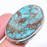 Natural Tibetan Turquoise Gemstone 925 Sterling Silver Gift Ring Size 9 c7p40