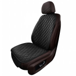 SEAMETAL autoistme kate Kunstnahast istmepadi koos seljatoe hingava autoistme kaitsega front seat+backrest must