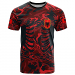 Albaania lipu graafilised T-s&auml;rgid Albaania rahvuslik embleem 3D prindiga T-s&auml;rk Meestele R&otilde;ivad Sport V&otilde;istlus Jersey Eagle Tee poiste topid S